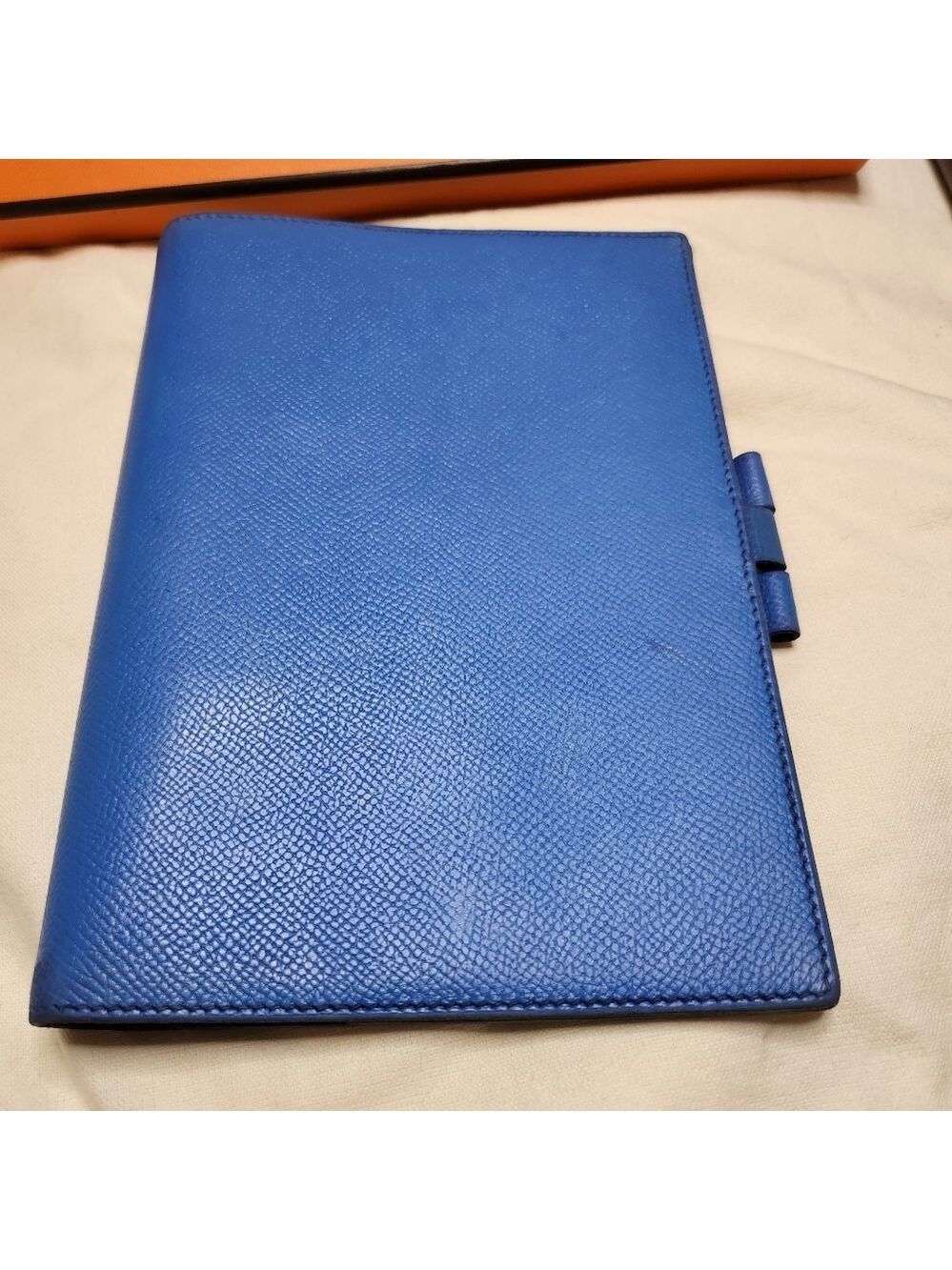 HERMES Agenda(BiG) PM Day Planner Notebook Cover Leather Blue - Picture 3 of 16